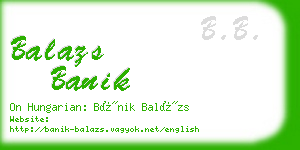 balazs banik business card